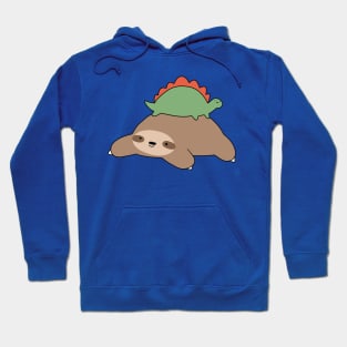 Sloth and Little Stegosaurus Hoodie